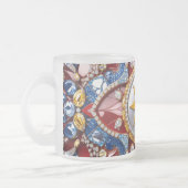 Petite tasse en verre dépoli aux couleurs colombie (Gauche)