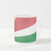 Petite tasse en verre dépoli aux couleurs des Seyc (Devant droit)