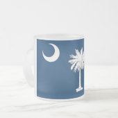 Petite tasse en verre dépoli avec drapeau Caroline (Devant gauche)