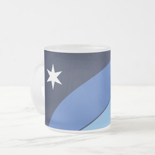 Petite tasse en verre dépoli avec drapeau de Colum (Devant gauche)
