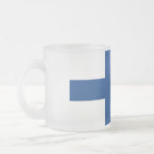 Petite tasse en verre dépoli avec drapeau de la Fi (Gauche)