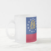 Petite tasse en verre dépoli avec drapeau de la Gé (Gauche)
