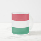 Petite tasse en verre dépoli avec drapeau de la Ho (Devant droit)