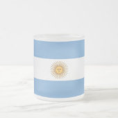 Petite tasse en verre dépoli avec drapeau de l'Arg (Centre)