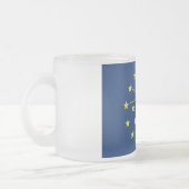 Petite tasse en verre dépoli avec drapeau de l'Ind (Gauche)