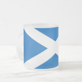 Petite tasse en verre dépoli avec drapeau d'Ecosse (Devant gauche)