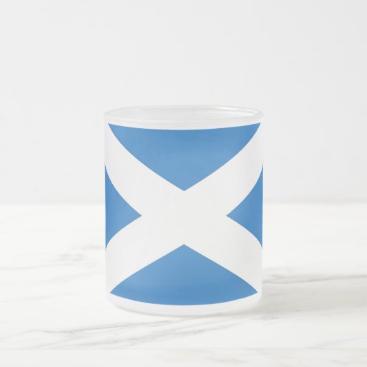 Petite tasse en verre dépoli avec drapeau d'Ecosse (Centre)