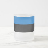 Petite tasse en verre dépoli avec drapeau d'Estoni (Centre)