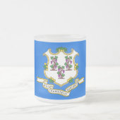 Petite tasse en verre dépoli avec drapeau du Conne (Centre)