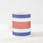 Petite tasse en verre dépoli avec drapeau du Costa (Devant gauche)
