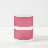 Petite tasse en verre dépoli avec drapeau du Danem (Centre)