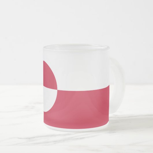 Petite tasse en verre dépoli avec drapeau du Groen (Devant droit)