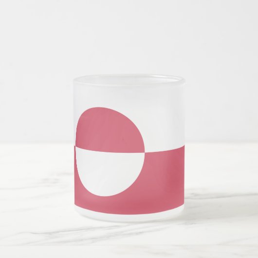 Petite tasse en verre dépoli avec drapeau du Groen (Centre)