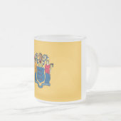 Petite tasse en verre dépoli avec drapeau du New J (Devant droit)
