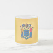 Petite tasse en verre dépoli avec drapeau du New J (Centre)