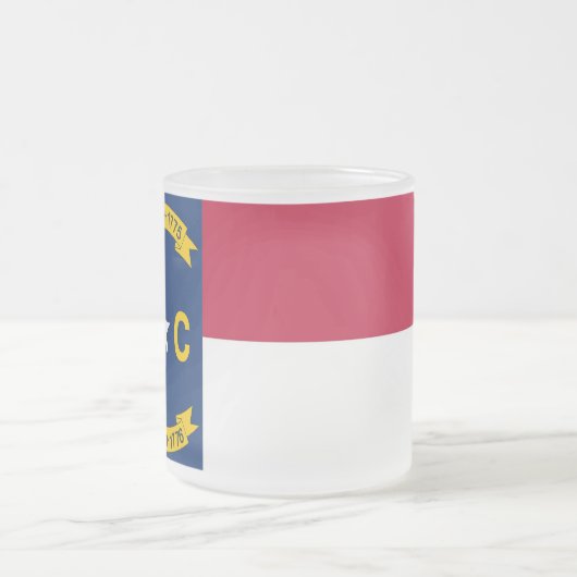 Petite tasse en verre dépoli avec le drapeau Carol (Centre)