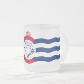 Petite tasse en verre dépoli avec le drapeau de Ci (Devant droit)