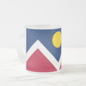 Petite tasse en verre dépoli avec le drapeau de De (Devant gauche)