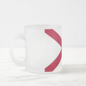 Petite tasse en verre dépoli avec le drapeau de l' (Gauche)