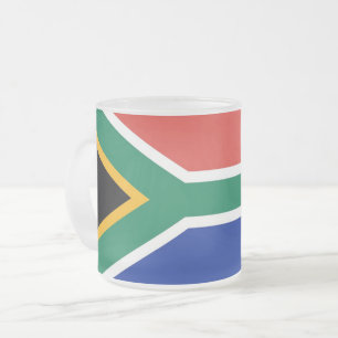 Petite tasse en verre dépoli avec le drapeau de l'