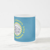 Petite tasse en verre dépoli avec le drapeau du Da (Devant droit)