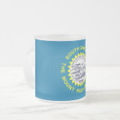 Petite tasse en verre dépoli avec le drapeau du Da (Devant gauche)