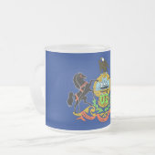 Petite tasse en verre dépoli avec le drapeau Penns (Devant gauche)