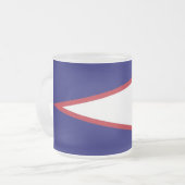 Petite tasse en verre dépoli avec le drapeau Samoa (Devant gauche)