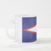 Petite tasse en verre dépoli avec le drapeau Samoa (Gauche)