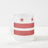 Petite tasse en verre dépoli avec le drapeau Washi (Devant gauche)