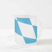 Petite tasse en verre dépoli - drapeau de la Baviè (Devant droit)