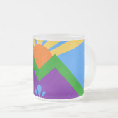 Petite tasse en verre dépoli, drapeau de Manitou S (Devant droit)