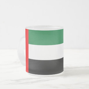 Petite tasse en verre dépoli - drapeau des EAU