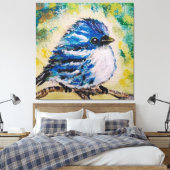 Petite toile d'oiseau bleu Imprimer (Insitu(Chambre))