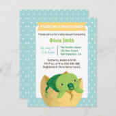 Petite tortue à couver Invitation à la douche pour (Devant / Derrière)