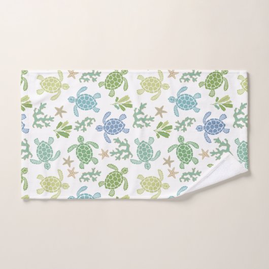 Petite tortue de mer (Serviette à main)