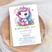 Petite Unicorne Invitations d'anniversaire