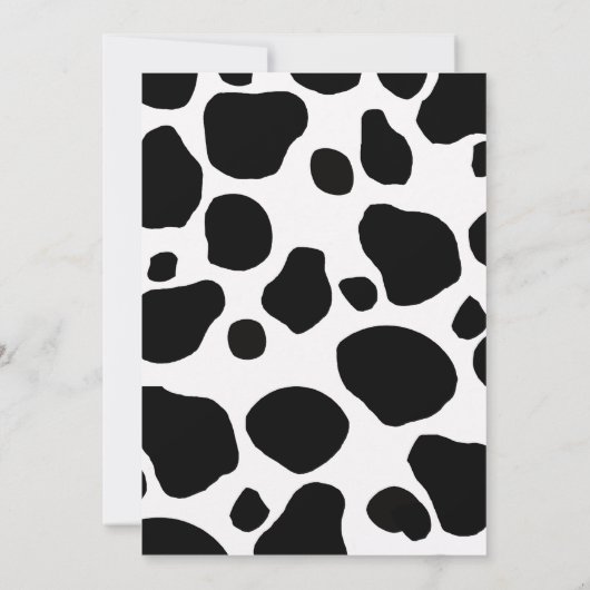 Petite vache fille bébé douche Invitations (Dos)