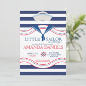 Petite voile Nautique Bébé invitations douche (Debout devant)