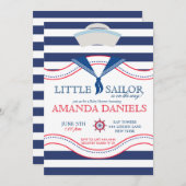 Petite voile Nautique Bébé invitations douche (Devant / Derrière)