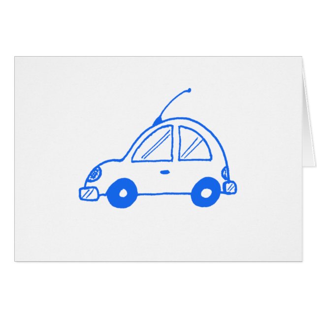 Petite voiture bleue (Devant horizontal)