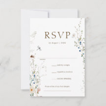 Petite Wildflower bruiloft RSVP