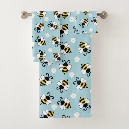 Petites abeilles mignonnes et fleurs marguerites m (En situation)