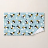 Petites abeilles mignonnes et fleurs marguerites m (Serviette à main)