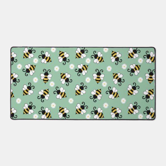 Petites abeilles mignonnes et fleurs marguerites m (Recto)