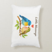Petites bénédictions - Aquarelle Oiseaux Coussin p (Dos(Vertical))