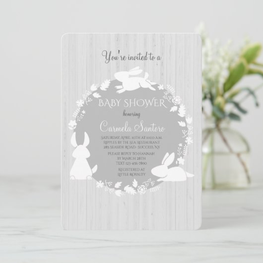 Petites Bunnies Grey Invitation (Debout devant)