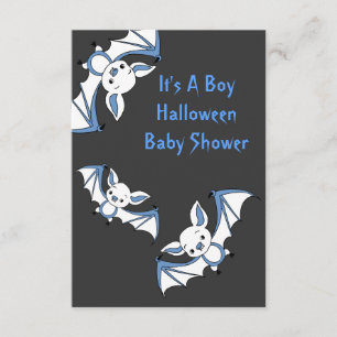 Petites cartes bleues d'invitation de baby shower