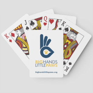 Petites cartes de jeu de pattes de grandes mains -