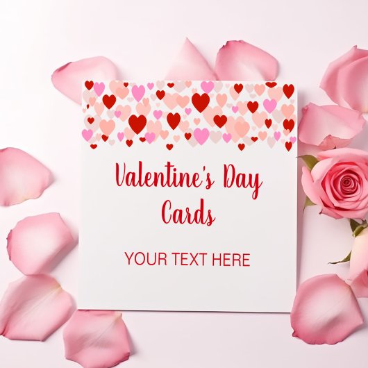 Petites cartes de la Saint-Valentin avec bordure d